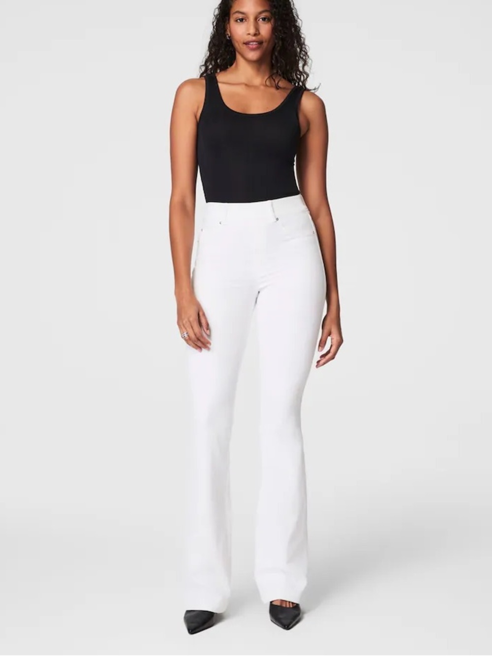 NWT Spanx White Pull On Flare Jeans Size XL